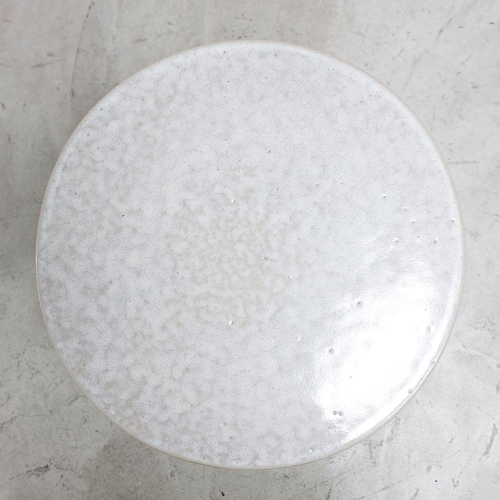 タイム＆スタイル TIME&STLE stoneware sculpture 石見焼 スツール TSSG107 サイドテーブル オブジェ 彫刻 嶋田窯 伝統工芸 定価￥95,700- ●