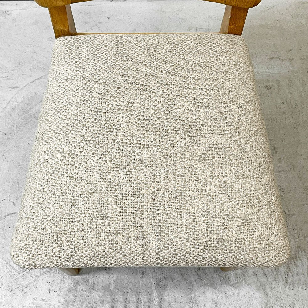 クラッシュゲート CRASHGATE ノットアンティークス Knot Antiques ピケ PIKE チェア オーク材 ファブリック座面 ラタン ベージュ ビンテージスタイル ●