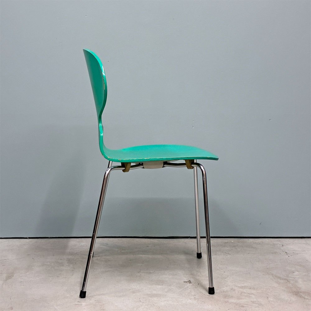 フリッツハンセン Fritz Hansen アントチェア アリンコチェア 4本脚 3101 ラッカー グリーン系 アルネ・ヤコブセン 北欧家具 ◎