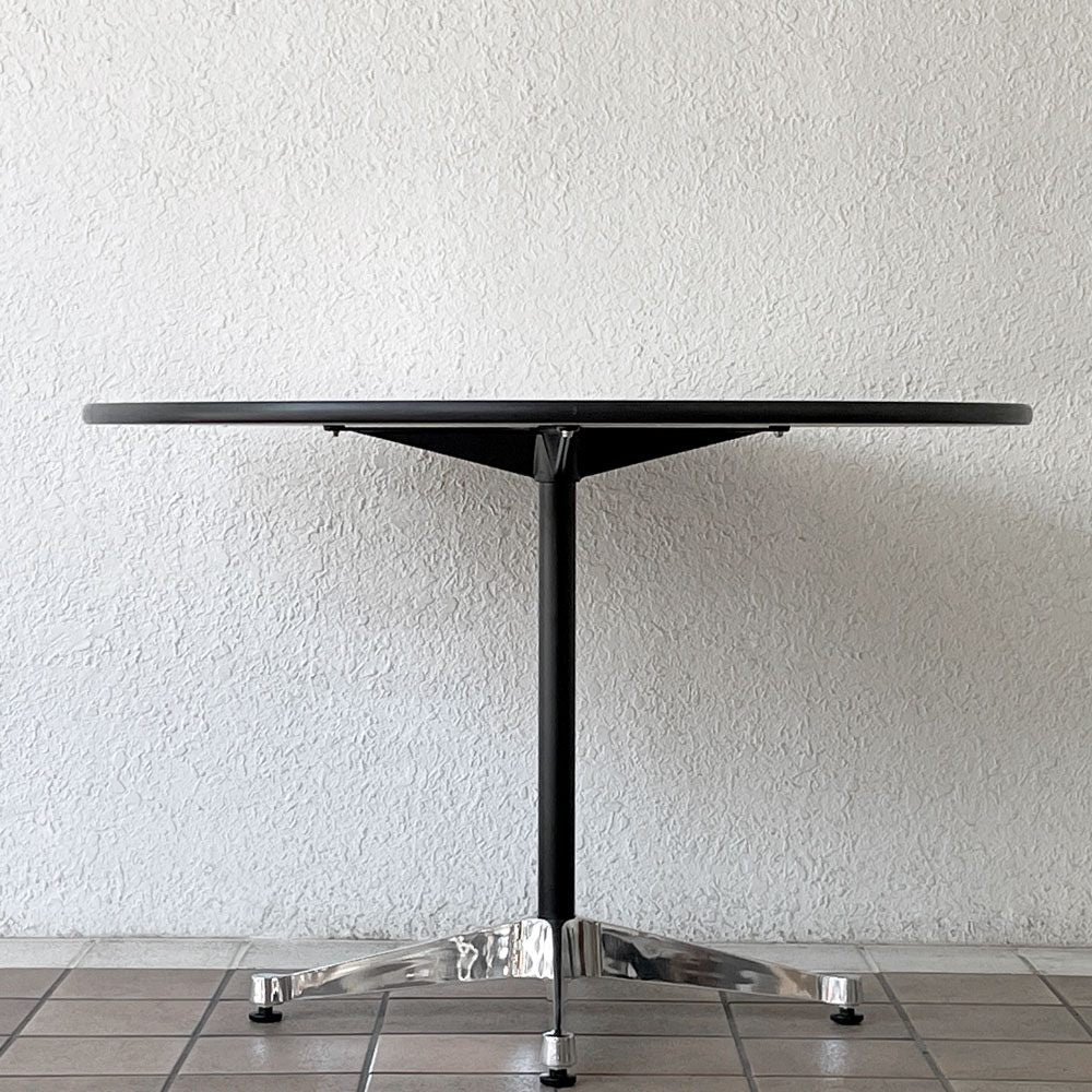 ハーマンミラー Herman Miller コントラクトテーブル ラウンドテーブル W106.5×H70cm ダイニングテーブル イームズ ミッドセンチュリーデザイン ◇