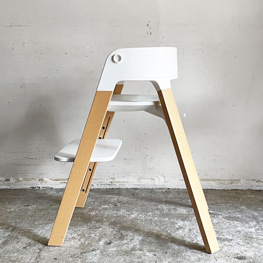 ストッケ STOKKE ステップス Steps ハイチェア オールインワンシーティングシステム ベビーチェア キッズチェア ホワイト 北欧 ■