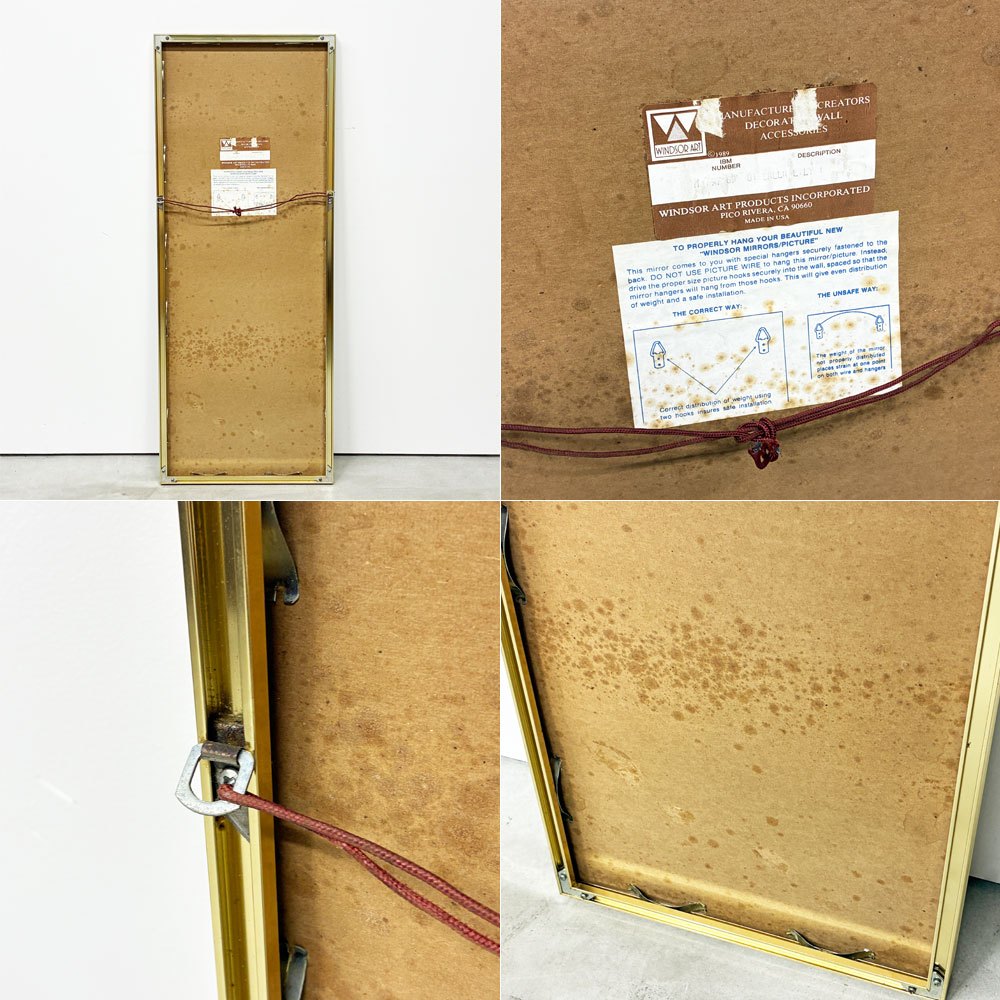 ウィンザー アート Windsor Art Products アールデコスタイル 姿見 壁掛け ミラー H92cm USビンテージ ◎