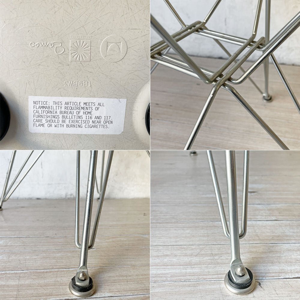 ハーマンミラー Herman Miller サイドシェルチェア Side shell chair エッフェルベース チャールズ ＆ レイ・イームズ ファブリック ダークピンクカラー ★