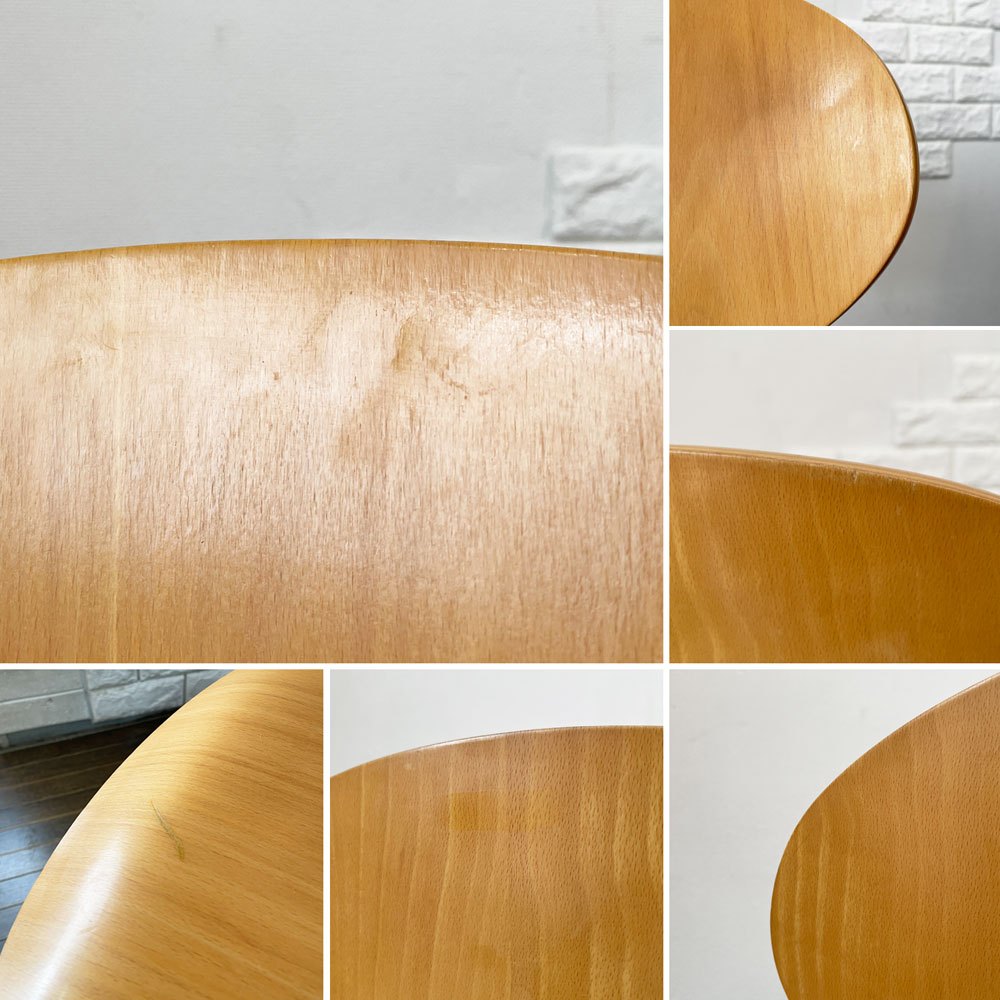 フリッツハンセン Fritz Hansen 3101 アリンコチェア アントチェア 4本脚 ナチュラルビーチ ラッカー仕上げ フェルトグライズ アルネ・ヤコブセン C ◎