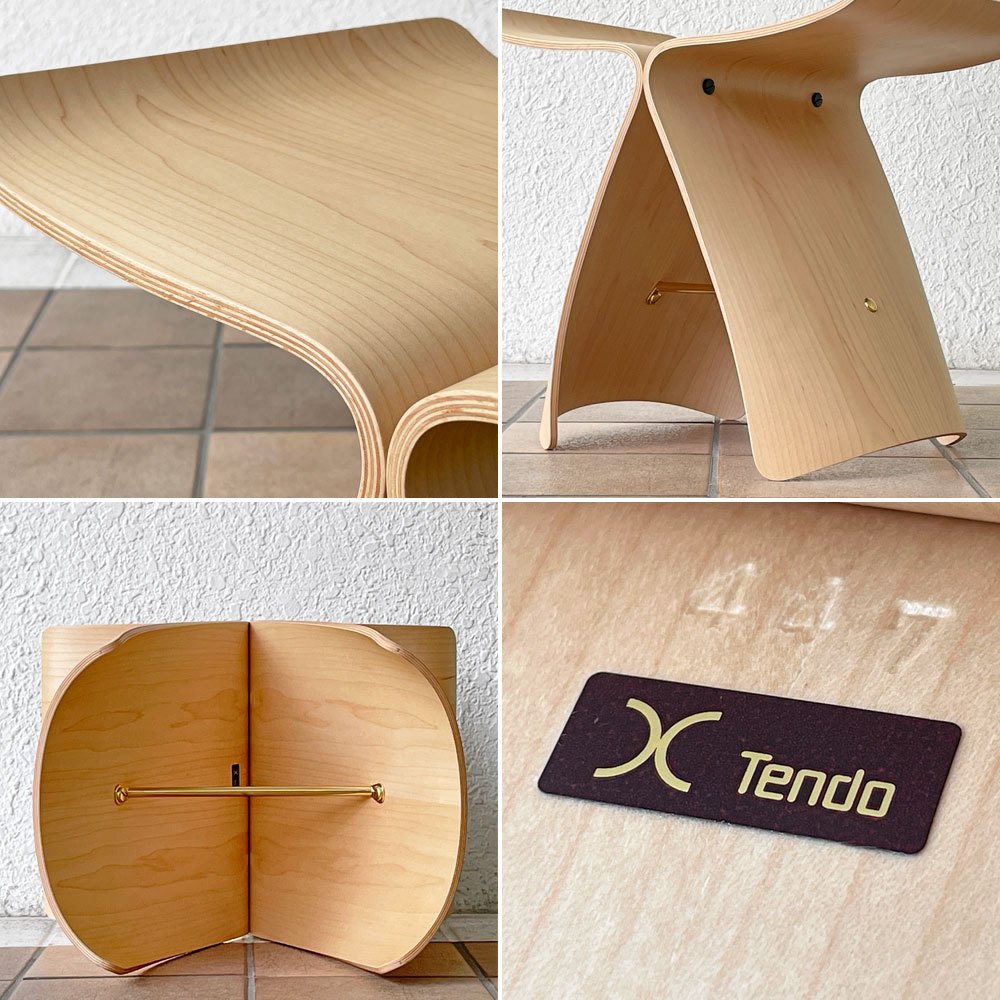 天童木工 Tendo バタフライスツール メープル 柳宗理 Sori Yanagi MoMA ジャパニーズモダン ミッドセンチュリー ◇