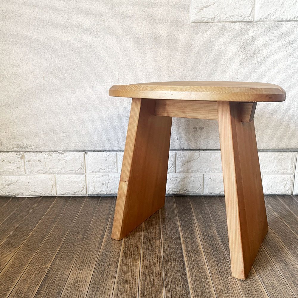 モア・トゥリーズ・デザイン more trees design スツール シングル W42cm ヒノキ無垢材 Jasper Morrison + 熊野亘 定価￥14,300- ◎