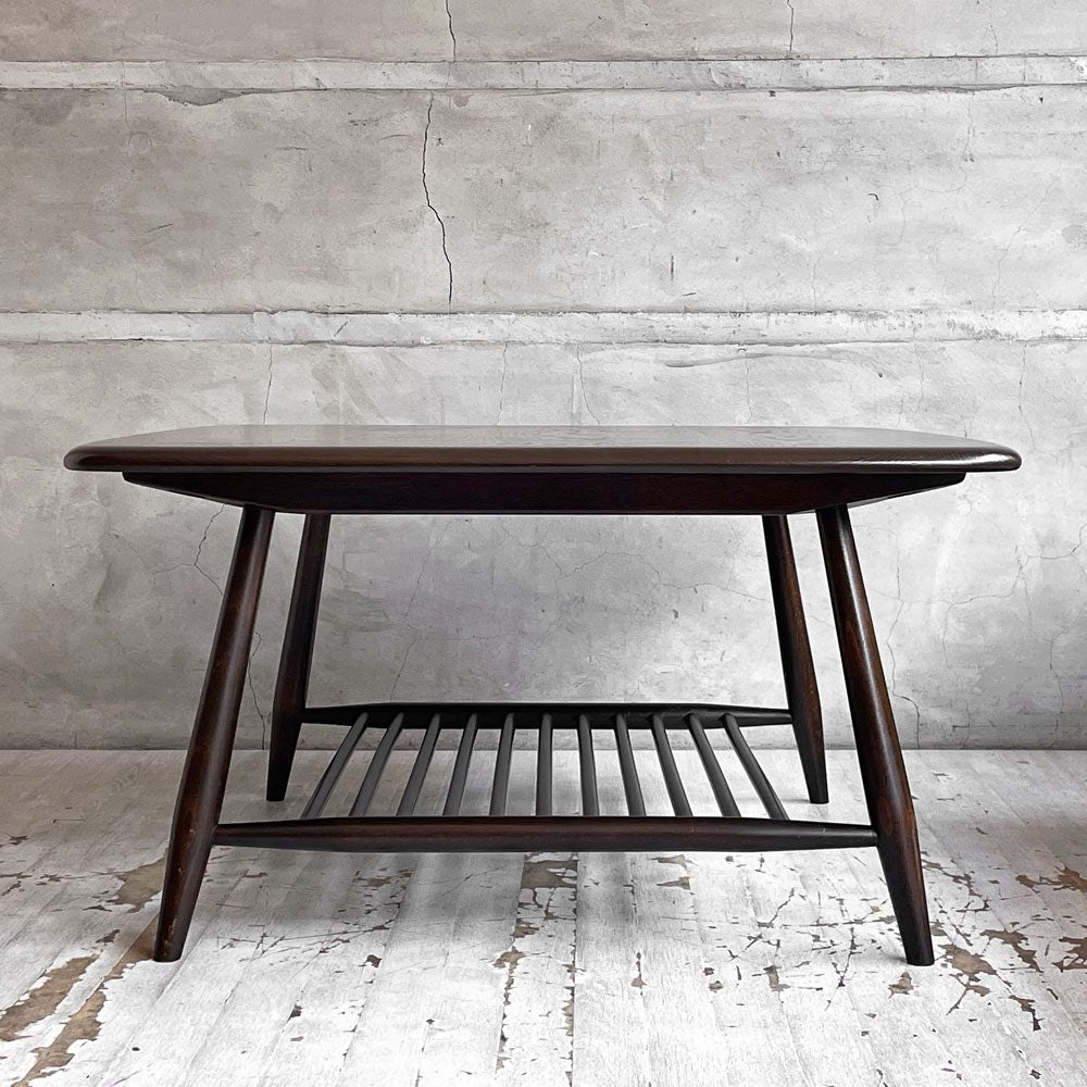 アーコール ercol モデル767 model 767 ウィンザー コーヒーテーブル windsor coffee table エルム材 UKビンテージ 1980’s 希少♪