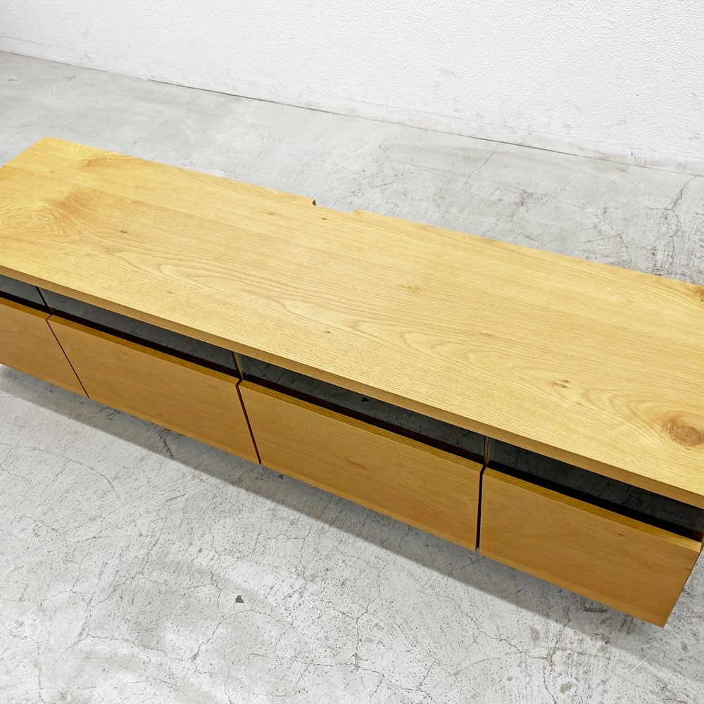 ロウヤ LOWYA TVボード AVボード オーク材 2ドロワー 2ドア W170cm ナチュラルモダン 日本製 〓