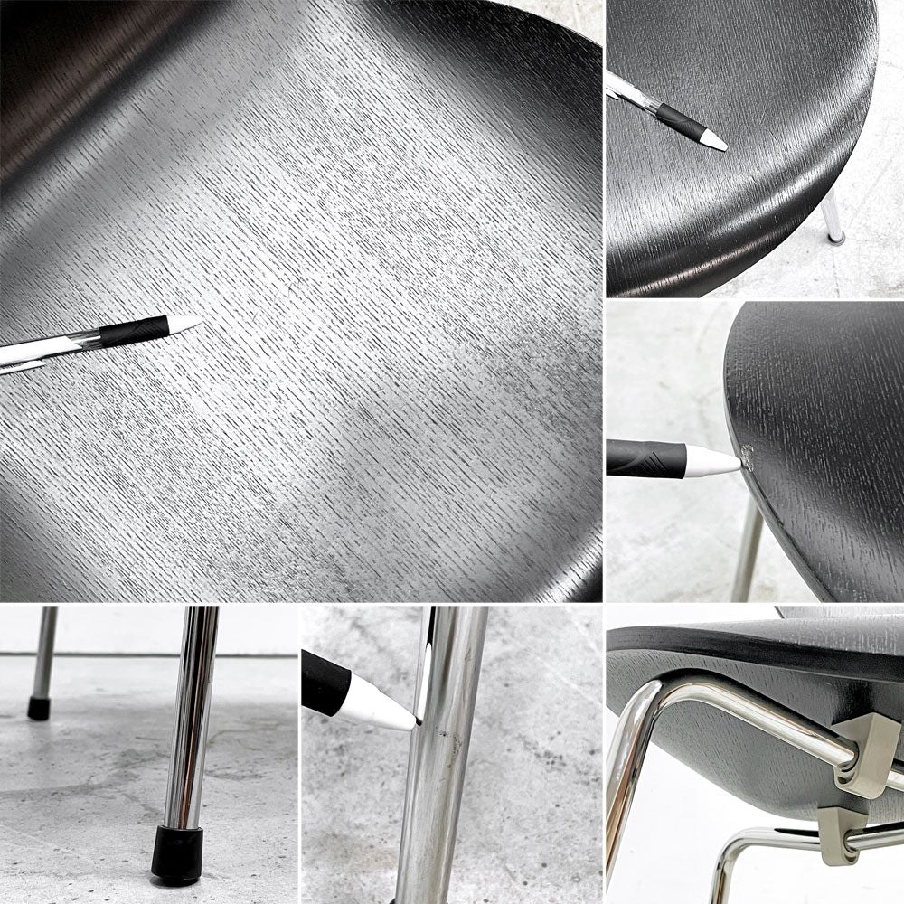フリッツハンセン Fritz Hansen セブンチェア ダイニングチェア カラードアッシュ ブラック アルネ・ヤコブセン 北欧 デンマーク 定価￥76,780- B ●