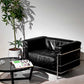 カッシーナ Cassina LC3 ソファ 1シーター 本革 ブラック ル・コルビュジェ ピエール・ジャンヌレ シャルロット・ペリアン デザイン ●