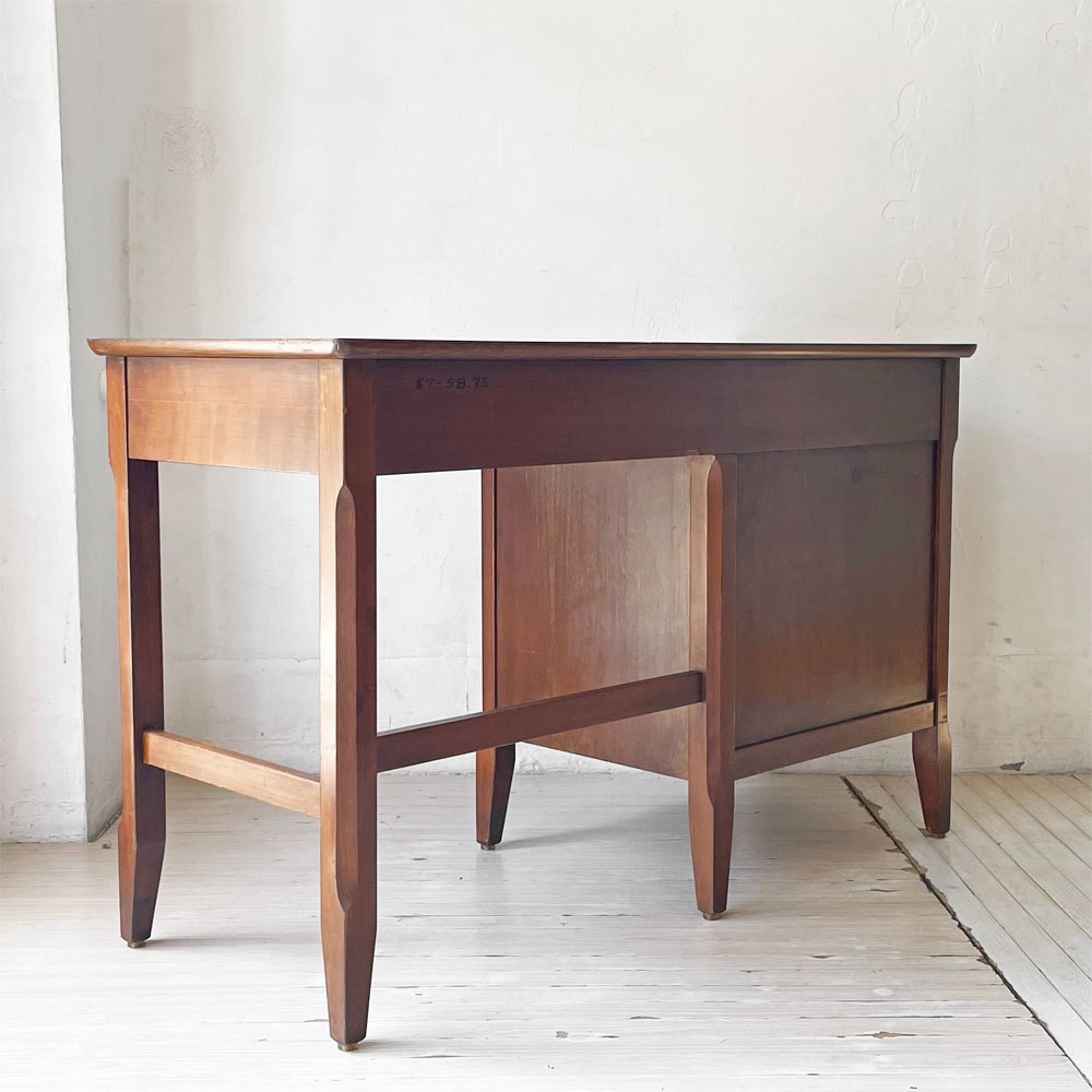 ビーピージョン B.P.John Furniture 片袖 デスク 机 4ドロワー デコラトップ 米軍家具 ミッドセンチュリー USビンテージ ★
