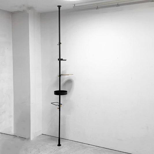 ドローアライン DRAW A LINE テンションロッド Tension Rod C + テーブル＆トレイ＆ブックスタンド＆フックA＆シューズラック付き ●