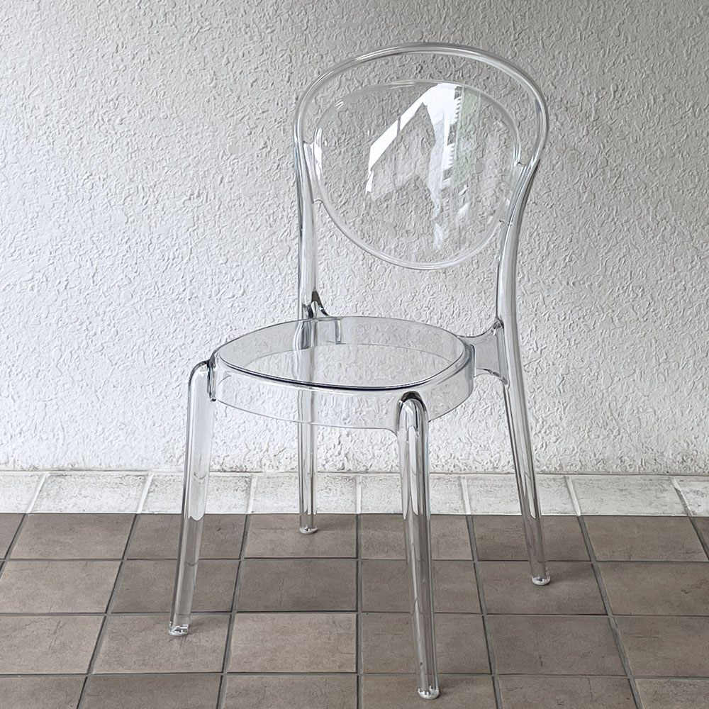 カリガリス Calligaris パリジェンヌ PARISIENNE ダイニングチェア ポリカーボネート トランスペアレント スタッキング イタリア ◇
