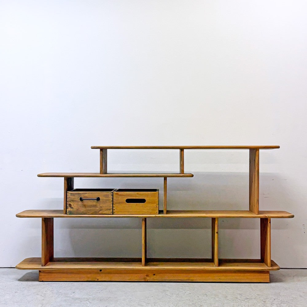 アクメファニチャー ACME Furniture ポカテロ POCATELLO SHELF-2018 パイン無垢材 オープンシェルフ 本棚 飾り棚 抽斗2杯 参考価格132,000円 廃盤希少 ●