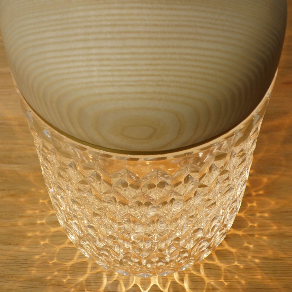 サンルイ SAINT-LOUIS フォリア FOLIA ポータブルランプ クリスタル LED どんぐりランプ H29cm エルメス HERMES ◎