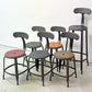 フェールトラヴァイユ FER TRAVAIL ニコルチェア NICOLLE Chair SH45cm ダイニングチェア スチール マットクリア仕上げ 別注モデル レザーパッド付 ブラック インダストリアル フランス ●