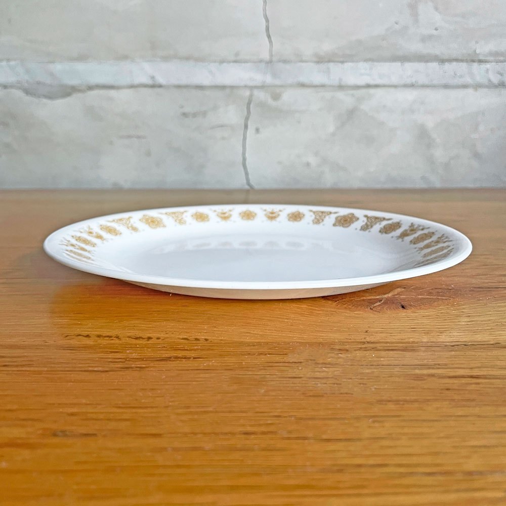 コレール Corelle プレート ディナープレート 4枚セット バタフライゴールド USビンテージ 耐熱ガラス ♪