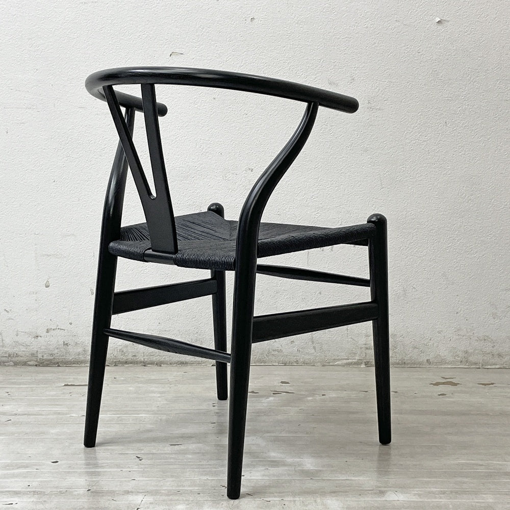 カールハンセン＆サン Carl Hansen & Son CH24 Yチェア ブラックラッカー × ブラックペーパーコード ハンス・J・ウェグナー オーク材 美品 ●