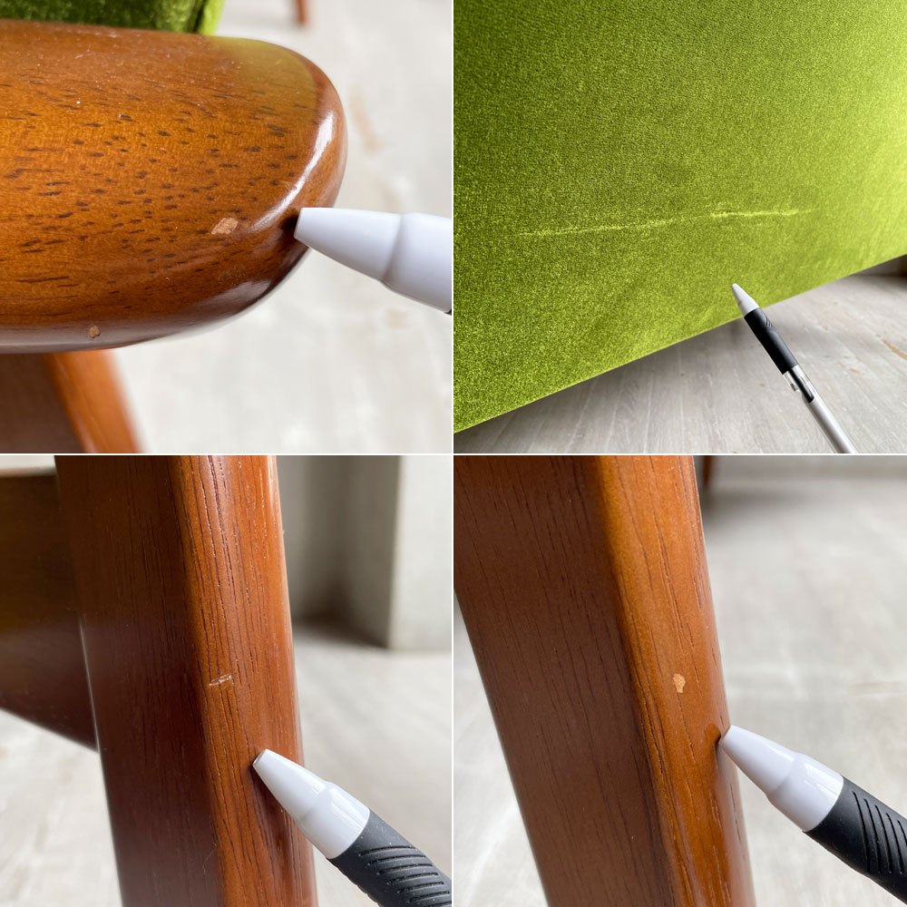 カリモク60 Karimoku60 Kチェア 2シーター ソファ モケットグリーン 60's レトロモダン ミッドセンチュリー 定価￥100,760- ♪