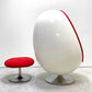 ヘンリックソーラーセン Henrik Thor-Larsen オヴァリアエッグチェア Ovalia Egg Chair FRP ホワイト×レッド ステレオスピーカー内蔵 オットマン付き ビンテージ スペースエイジ ●