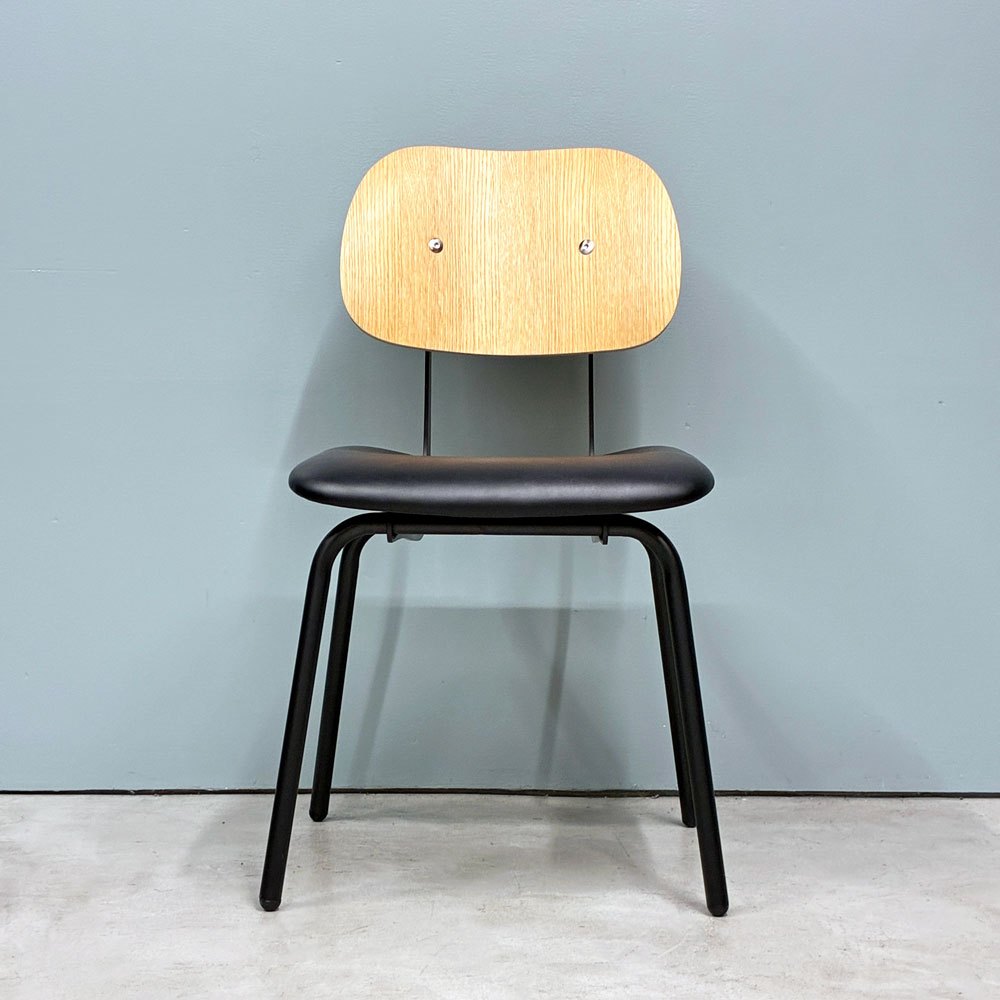 タイムレスコンフォート TIMELESS COMFORT エクリュクス ecruxe コンテチェア CONTE CHAIR PVCレザー オーク材 プライウッド 定価￥27,500- ◎