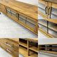 トラックファニチャー TRUCK FURNITURE ガット ローボードGATTO LOW BOARD ナラ無垢材 鋳鉄製ハンドル 可動棚 アジャスター付き 定価¥456,500- ●