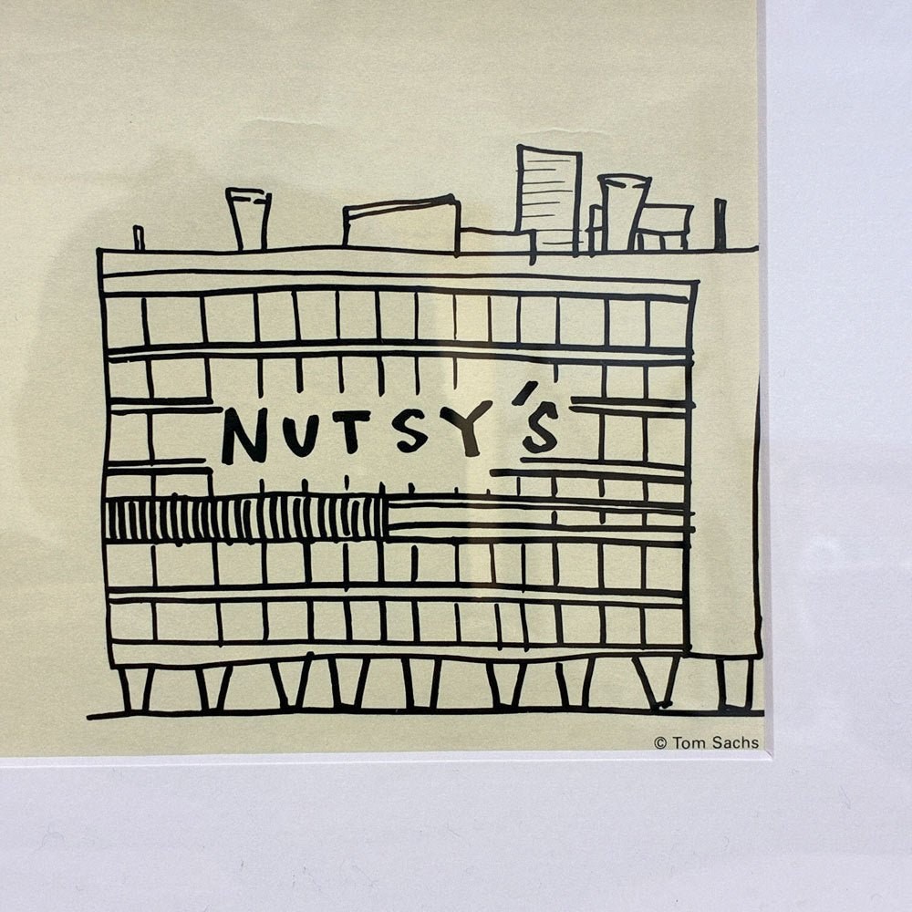 トムサックス TOM SACHS ラッピングペーパー Nutsy's ル・コルビュジエ ユニテ・ダビタシオン 額装品 壁掛け ◎