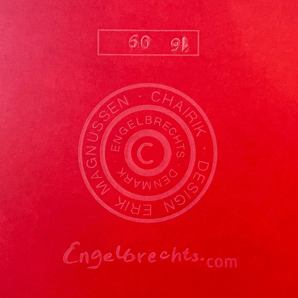 エンゲルブレヒト Engelbrechts チャリック CHAIRIK 107 ダイニングチェア スタッキング そりベース バーチ材 レッド エリック・マグヌッセン 北欧家具 デンマーク ◎