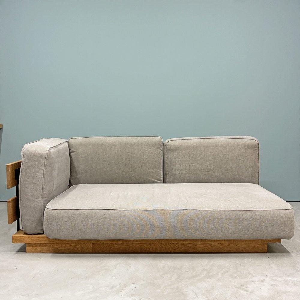 モモナチュラル Momo Natural エヌボックス ソファ N.BOX SOFA 2.5P ONE ARM オーク材 片アーム ローソファ ◎