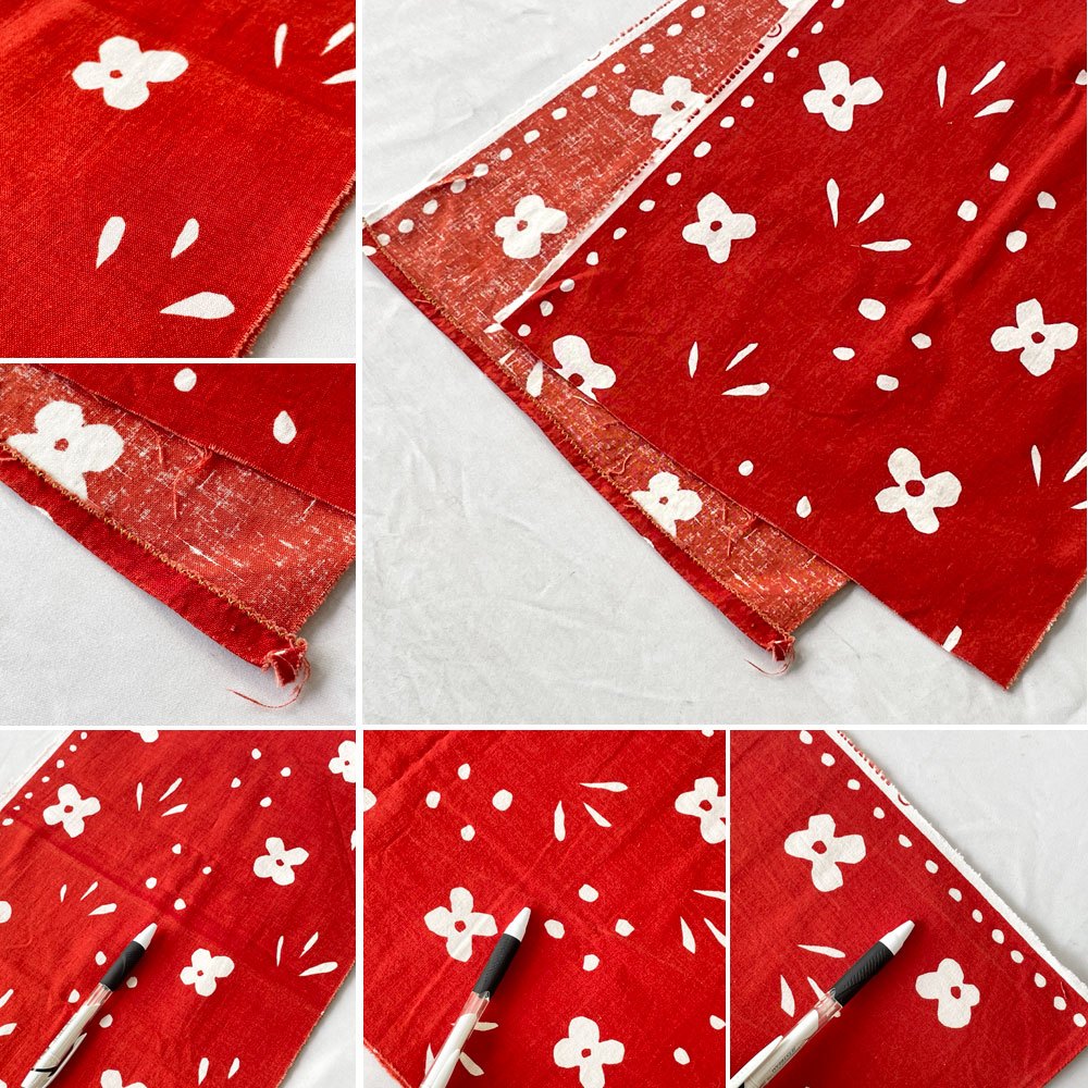 マリメッコ marimekko クッカケト KUKKAKETO フィンランド ビンテージ ファブリック W27 x H113cm 朱色 石本藤雄 北欧雑貨 ◇