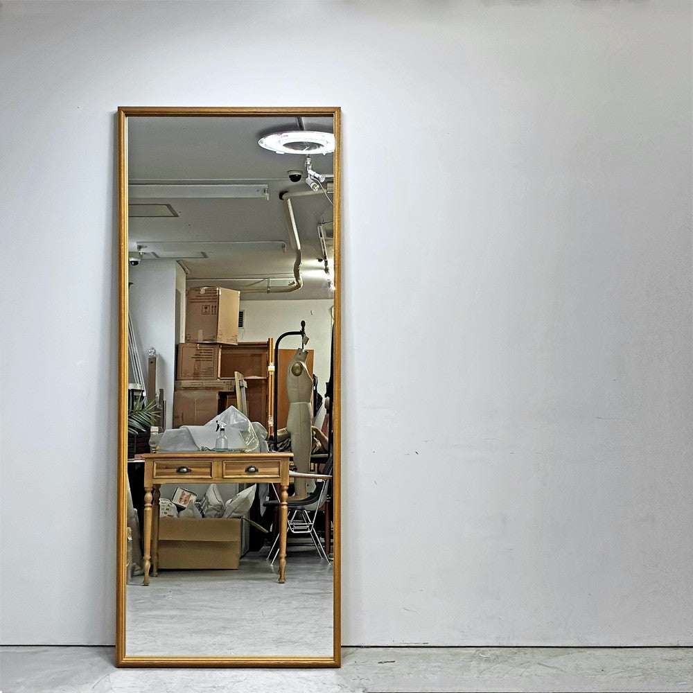 モーブレーワークス MOBLEY WORKS ウォールミラー Full-length Mirror オーク材フレーム スタンドミラー H200cm 店舗什器 ナチュラルモダン ●