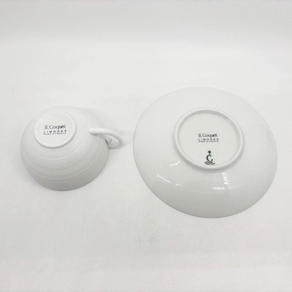 ジャン ルイ コケ JL Coquet エミスフェール Hemisphere ティーカップ＆ソーサー 磁器 洋食器 フランス A ●
