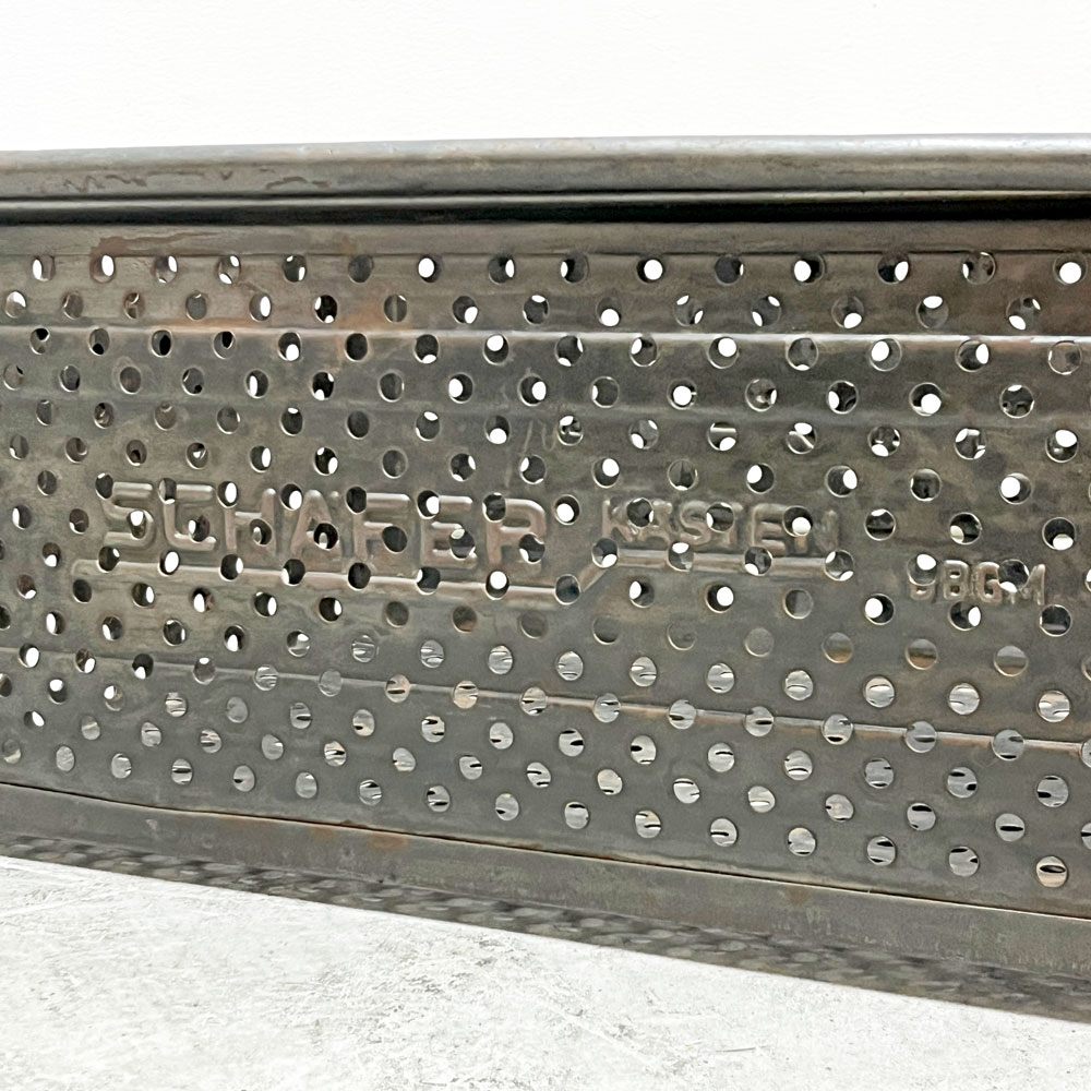 SCHAFER スタッキング ストレージボックス パンチングメタル インダストリアル ドイツビンテージ B ●