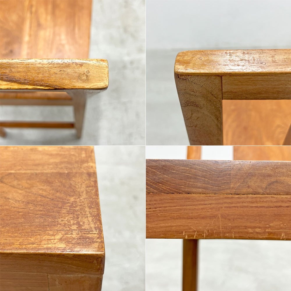 チーク 無垢材 teak wood ハイチェア カウンターチェア OLD JAVA アジアン スタイル A 〓