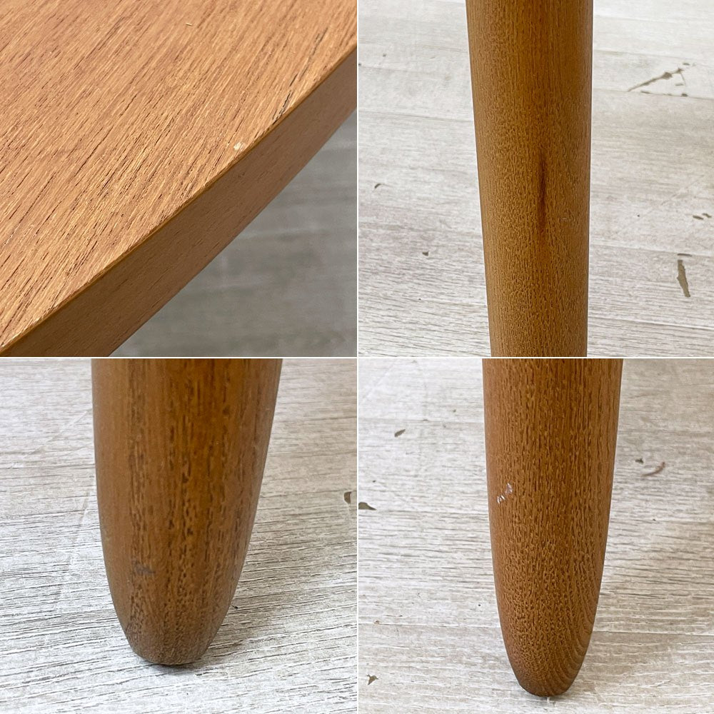 ウニコ unico ループ LOOP リビングテーブル ローテーブル コーヒーテーブル チーク材 w118cm 廃番 ●