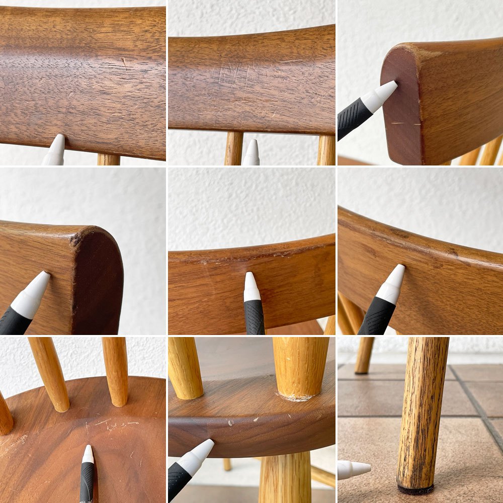 高山ウッドワークス TWW クラウィンザー KURA WINDSOR ファンバックチェア SC4K ダイニングチェア ウォールナット材×オーク材 岩倉榮利 柏木工製造 ◇