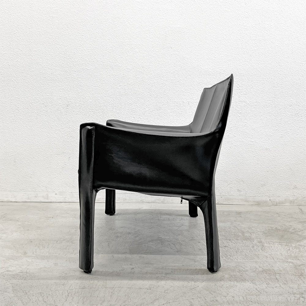 カッシーナ Cassina 414 CAB ラウンジアームチェア 2シーター キャブチェア 本革 マリオ・ベリーニ A 〓