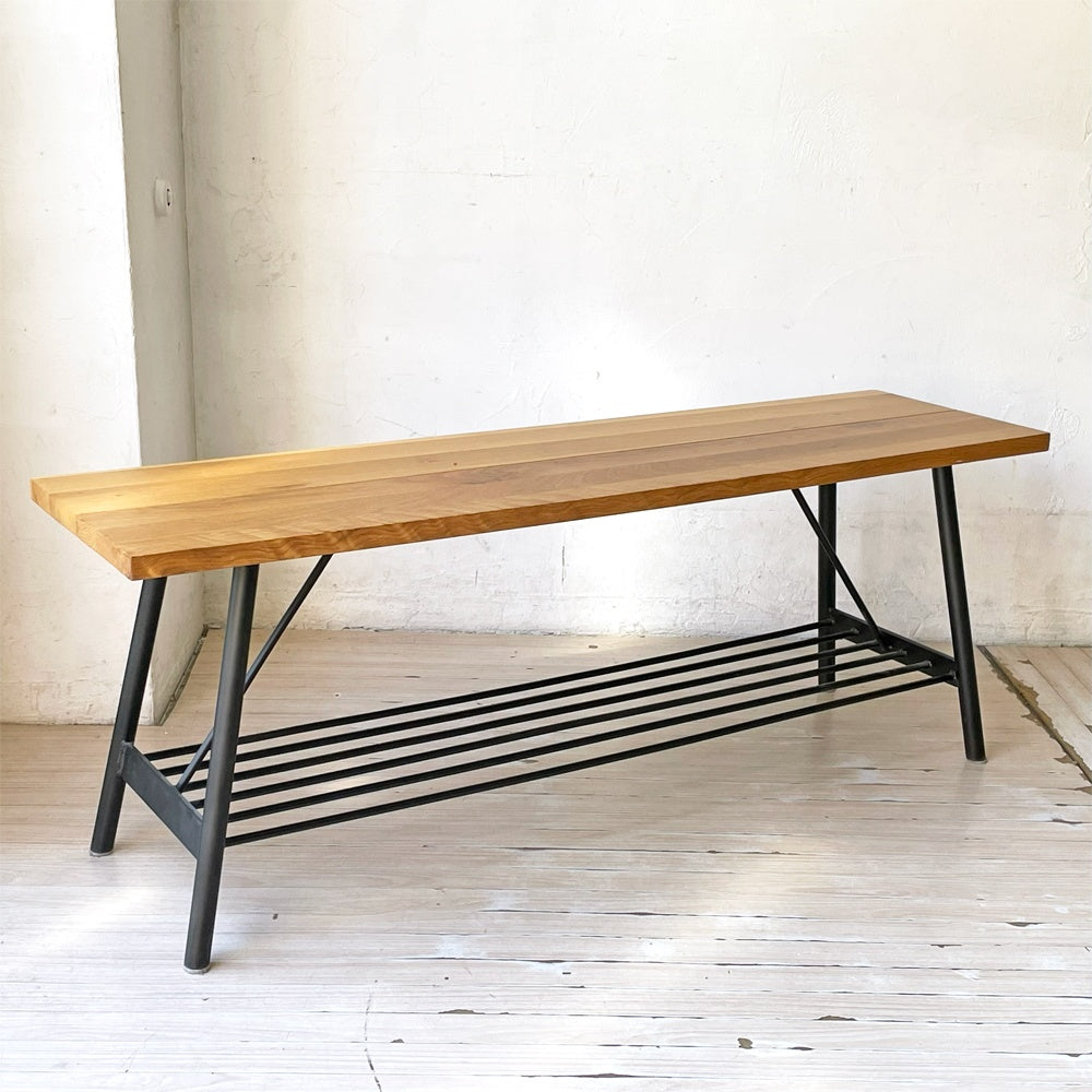 クラッシュゲート CRASH GATE ノットアンティークス knot antiques ルーイ LOEI ダイニングベンチ W120cm オーク無垢材 インダストリアル 廃盤 関家具 ★