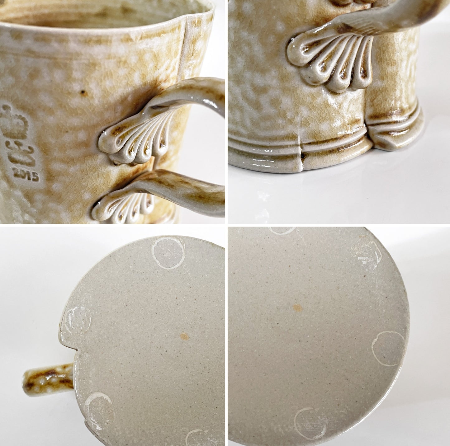 スティーブ・ハリソン Steve Harrison マグカップ ベージュ系 ソルトグレーズ ARTS&SCIENCE取扱 2015年 希少 現代作家 ■