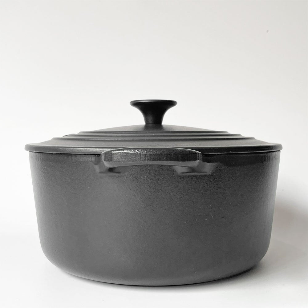ルクルーゼ LE CREUSET ココットロンド 両手鍋 22cm ブラック 両手鍋 鋳物 ★