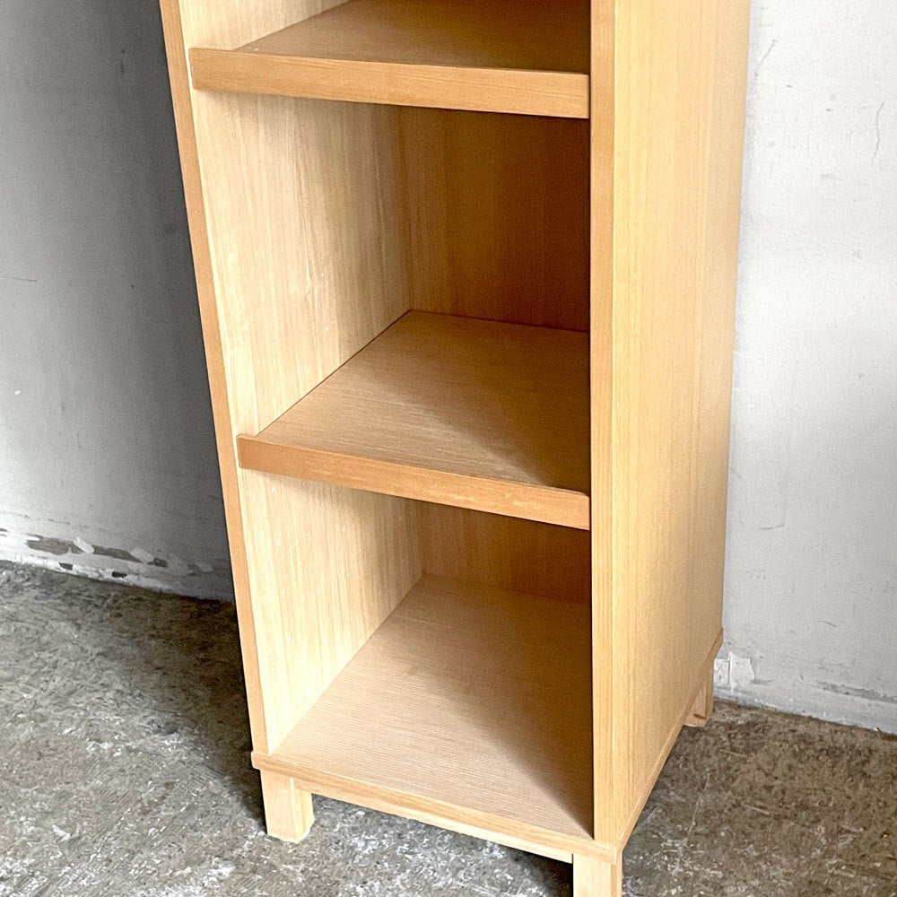 無印良品 MUJI 組み合わせて使える木製収納 ミドルタイプ タモ材 スリム D40cm 本棚 ブックシェルフ ナチュラル 定価￥39,200- ■