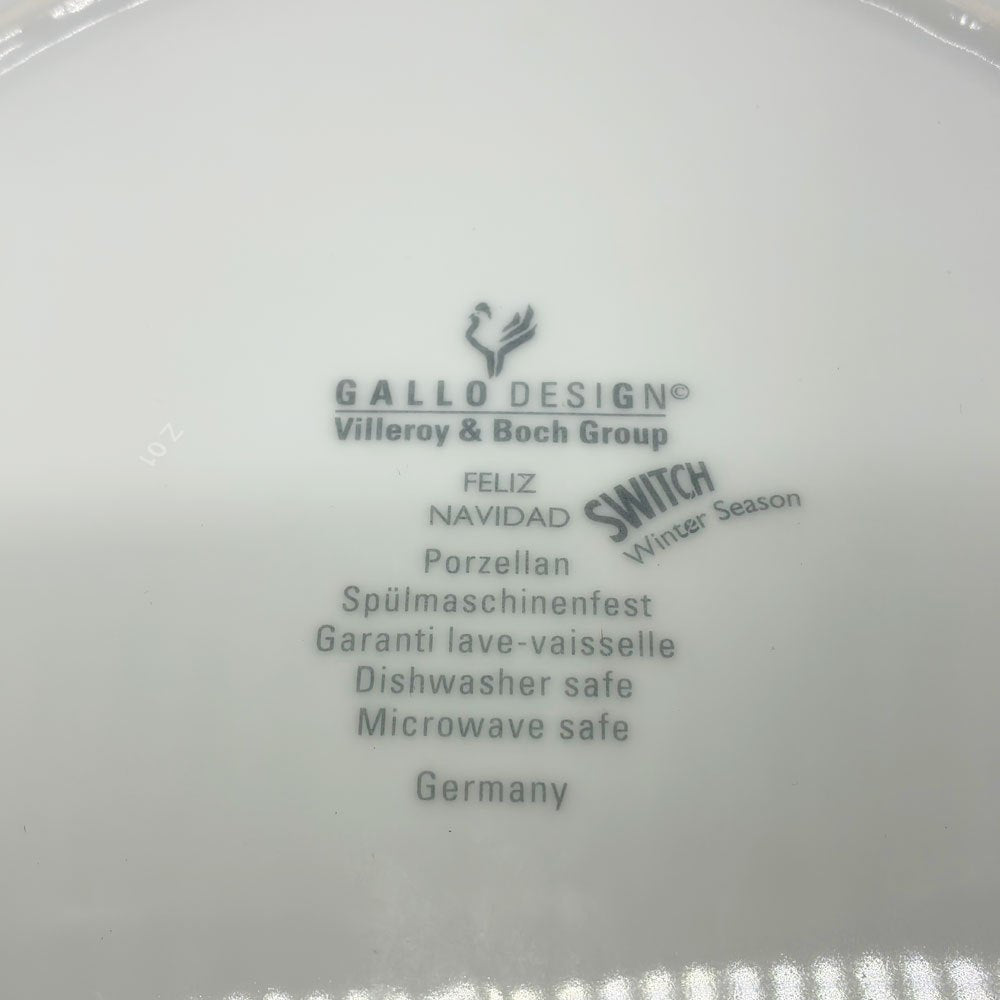 ビレロイ&ボッホ Villeroy & Boch ガロ・デザイン GALLO design スイッチ SWITCH Winter Season Feliz Navidad Platzteller 大皿 ディナープレート クリスマス ●