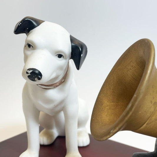 ビクター Victor ビクター犬 ニッパー君 蓄音機 台座付き フィギュリン オブジェ 置物 昭和レトロ ★