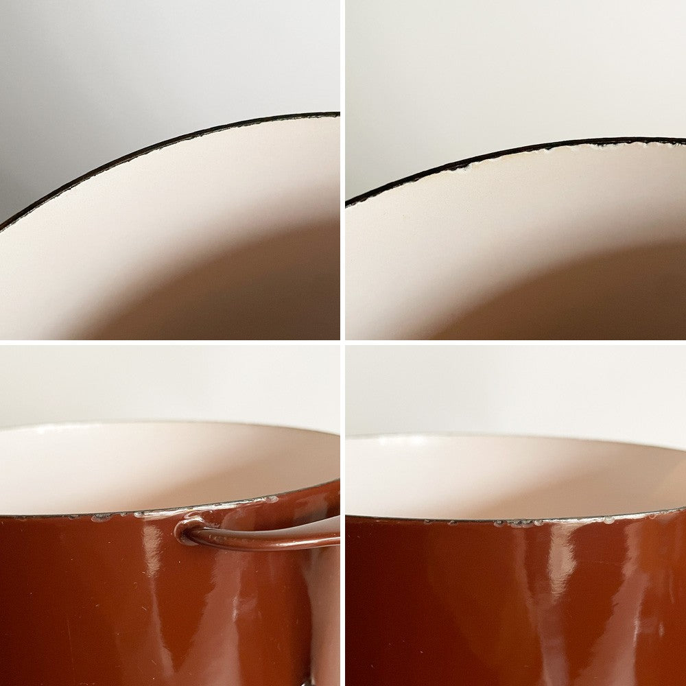 ダンスク DANSK コベンスタイル koben style ホーロー 両手鍋 深型 22cm ブラウン イェンス・クイストゴー ビンテージ デンマーク製  ■