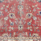 ビンテージ vintage トルコ製 手織り キリムラグ ランナー カーペット 絨毯 260x164cm レッド系 ボヘミアン柄 ◎