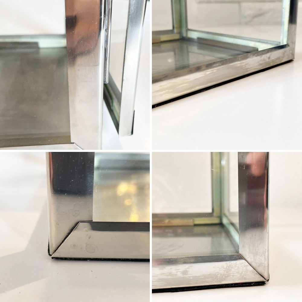 アトリエジュンコ Atelier Junko ガラス×スチール ランタン キャンドルホルダー Ｈ26cm ヨーロピアンクラシカル ◎