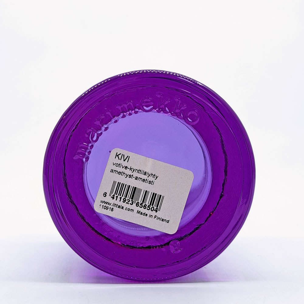 イッタラ iittala マリメッコ marimekko キビ kivi キャンドルホルダー アメジスト 60mm フィンランド 北欧雑貨 廃番カラー 箱付 E ●