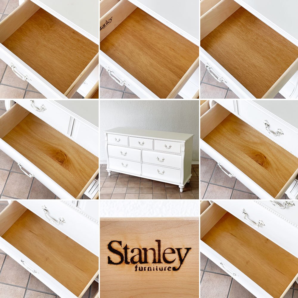 スタンレーファニチャー Stanley Furniture 7ドロワーズ チェスト ホワイトペイント アンティーク調 アメリカ家具 ◇