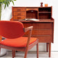 アクタス ACTUS ハンドワーク・ファニチャー Hand Work Furniture ライティングビューロー  マホガニー材 W80cm 北欧スタイル ●
