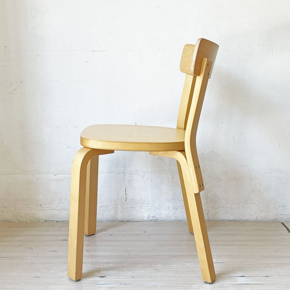 アルテック artek チェア69 Chair69 ダイニングチェア ナチュラルラッカー アルヴァ・アアルト Alva Aalto フィンランド 北欧家具 A ★